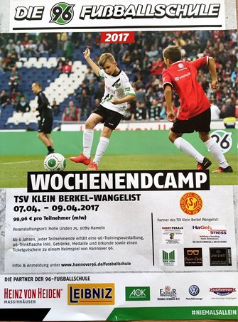 Plakat 96 Fußballschule Klein Berkel