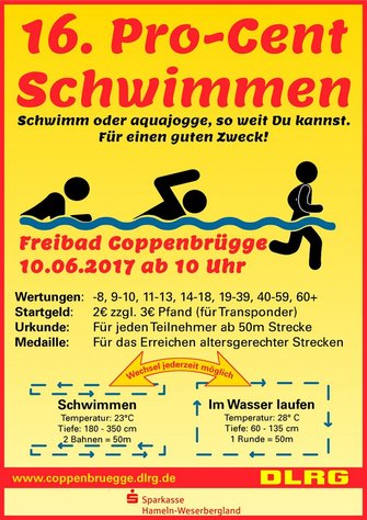 AWesA Pro Cent Schwimmen Plakat
