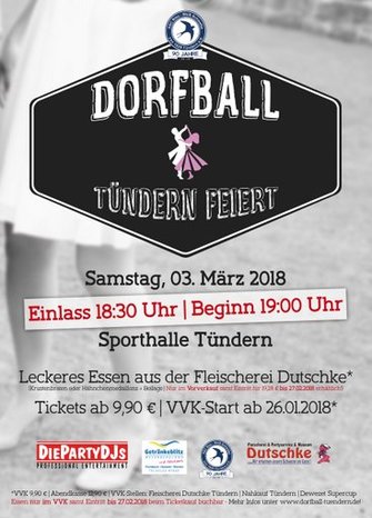 HSC BW Tuendern Dorfball 2018 Plakat AWesA