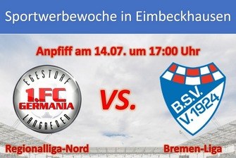 Testspielankündigung Egestorf-Langreder Brinkumer SV in Eimbeckhausen