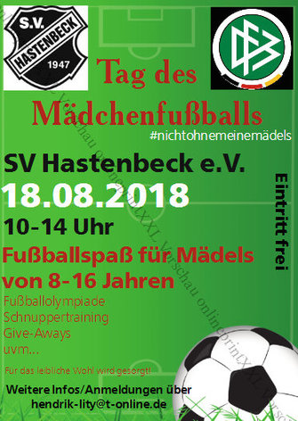 Flyer SV Hastenbeck Tag des Mädchenfußballs