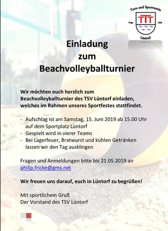 TSV Luentorf Sportfest Beachvolleyball Turnier AWesA