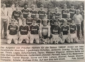 Preußen Hameln Saison 1986 1987