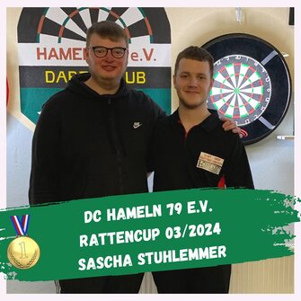 Sascha Stuhlemmer Siegerbild Rattencup DC Hameln 79 Darts