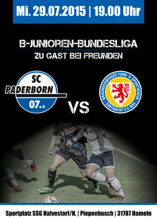 SC Paderborn 07 Eintracht Braunschweig U17 2015 Plakat start AWesA