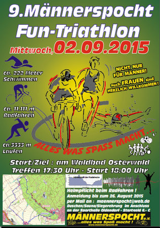 Maennerspocht-Fun-Triathlon Osterwald 2015 Plakat AWesA
