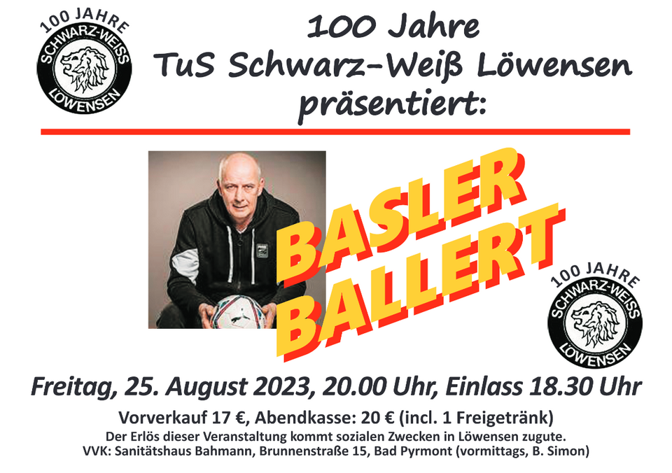 TuS Schwarz-Weiss Loewensen Basler Ballert Flyer^^