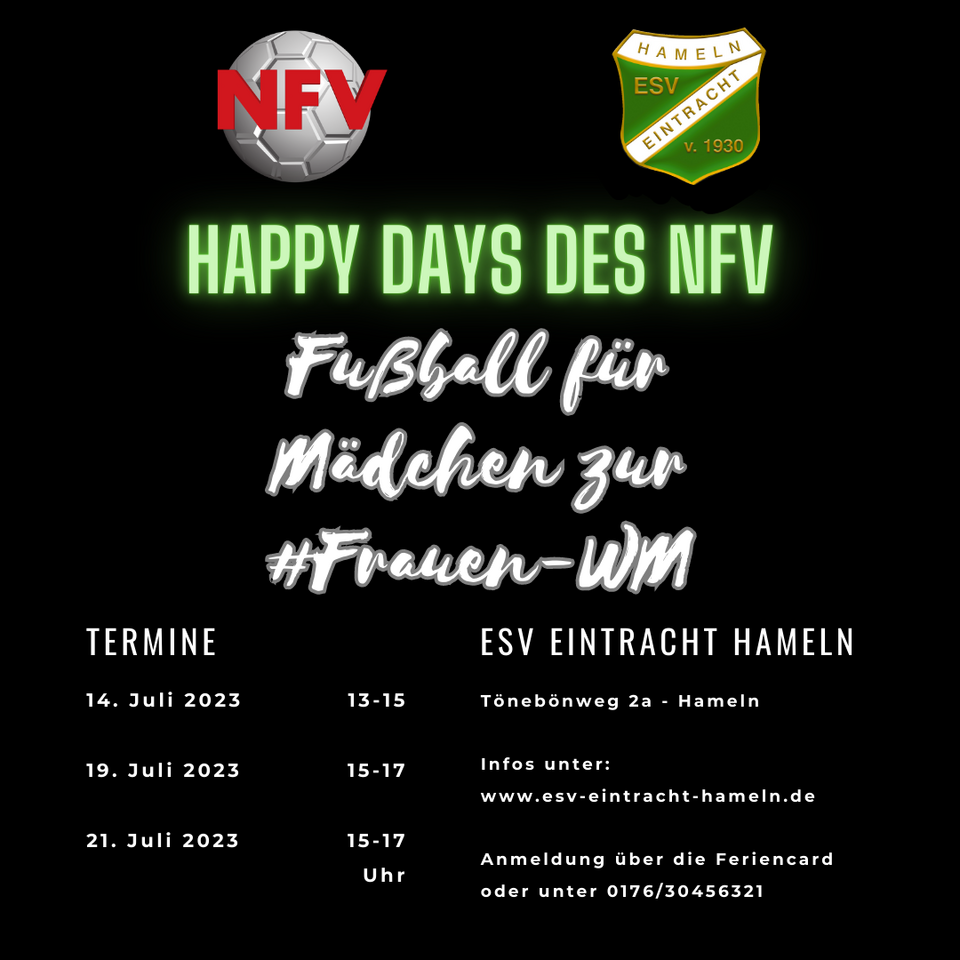 Happy Days für Maedchen ESV Eintracht Hameln