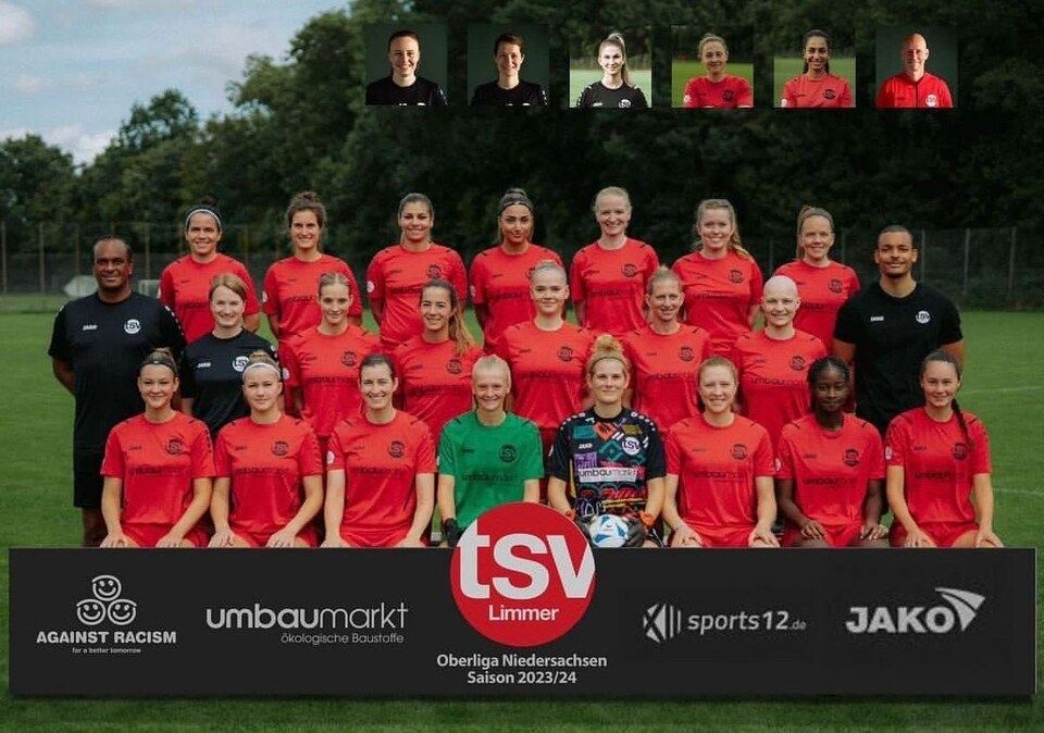 TSV Limmer Mannschaftsfoto 2023 24 Fussball Oberliga Frauen