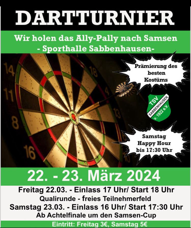 TSV Sabbenhausen Dartsevent Infoflyer