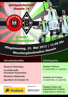 SG Hameln 74 Borussia Moenchengladbach Plakat AWesA