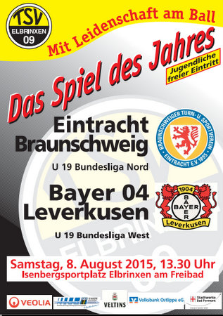Eintracht Braunschweig Bayer Leverkusen TSV Elbrinxen 2015 Plakat AWesA