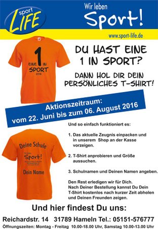SportLIFE Tshirt 1 in Sport 2016 AWesA