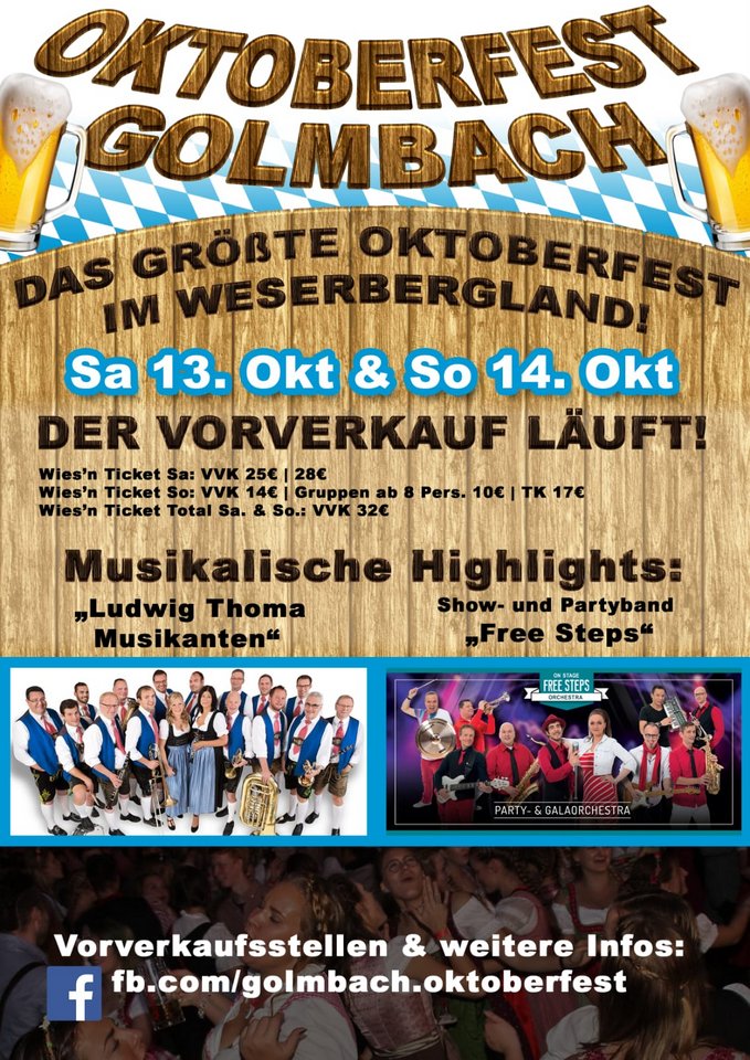 Oktoberfest Golmbach 2018 Plakat AWesA