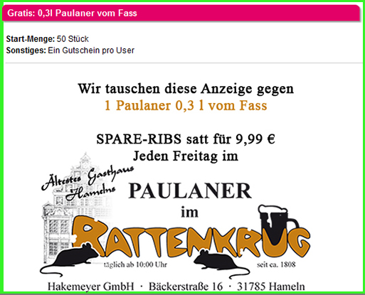 Paulaner im Rattenkrug - Pils-Gutschein - Einleitung