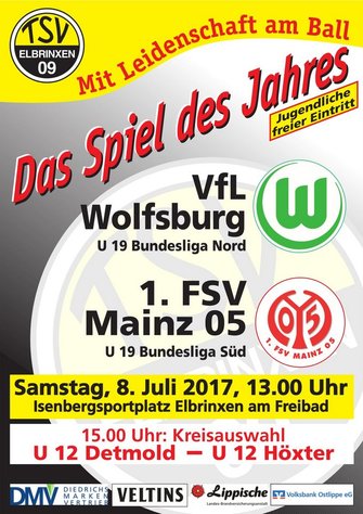 VfL Wolfsburg FSV Mainz 05 U19 TSV Elbrinxen AWesA