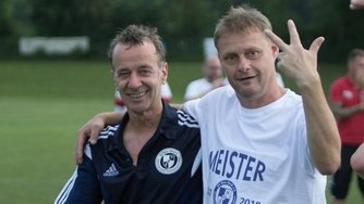 Salzhemmendorfs Meistertrainer Paul Bicknell und Jörg Liemant