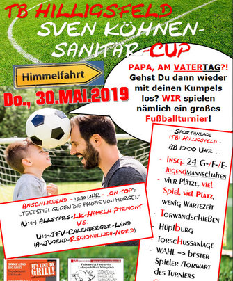 Sven-Köhnen-Cup TB Hilligsfeld an Himmelfahrt Plakat