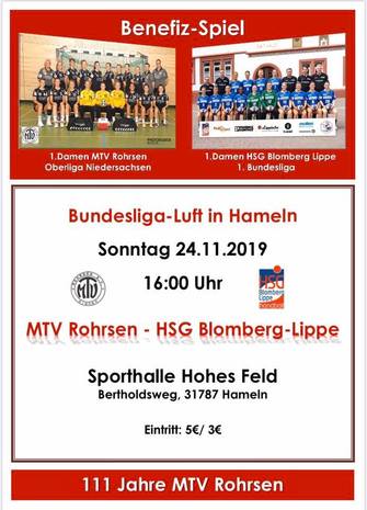 MTV Rohrsen HSG Blomberg-Lippe Plakat
