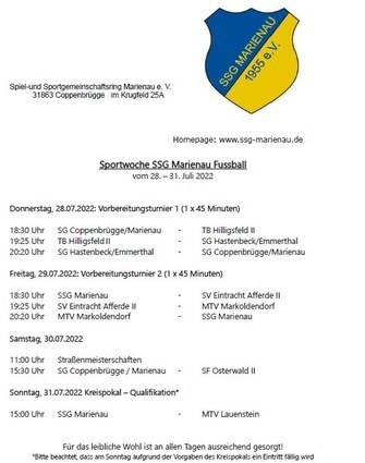 SSG Marienau Sportwerbewoche Plakat