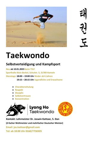 Taekwondo Flyer TSV Klein Berkel_FINAL