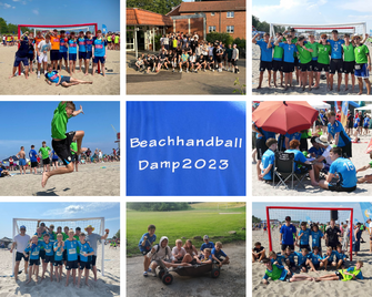 Collage JSG Weserbergland Beachhandball-Camp Damp