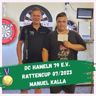 Ingo Dolle Manuel Kalla Darts Turnier Siegerfoto Rattencup