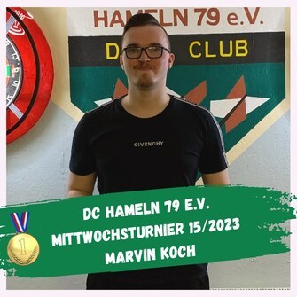 Marvin Koch Darts Sieger Mittwochsturnier