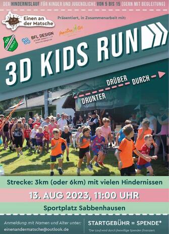 3D Kids-Run TSV Sabbenhausen Info-Plakat