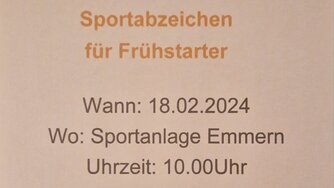 TSG Emmerthal Turnen Sportabzeichen Februar 2024 Vorschau