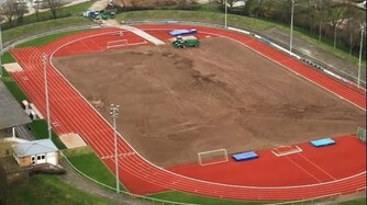 Weserbergland Stadion Hameln Umbau neuer Rasen