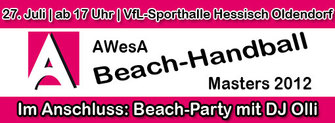 Banner AWesA Beachhandball-Masters 2012