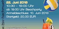 Beachvolleyball TSV Hachmuehlen Turnier Coacktails Party Barbecue DJ klein