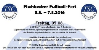 TSC Fischbeck Fußball Wochenende Plakat