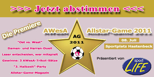 AWesA Allstar-Game 2011 Banner Jetzt abstimmen