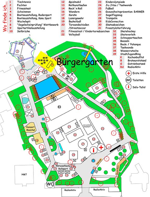2. Hamelner Sporttag 2010 - „Runder Tisch Hamelner Sportvereine“ - Plan