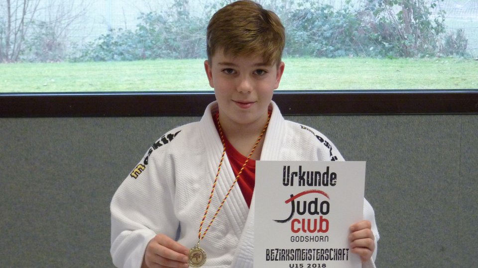 Noel Lochbueler U15 Bezirkseinzelmeisterschaft Judo Gold Medaille AWesA