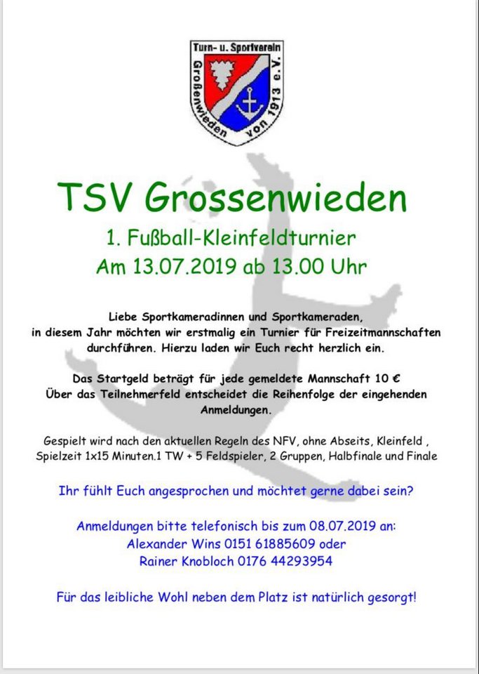 TSV Großenwieden Kleinfeldturnier  Freizeitmannschaften