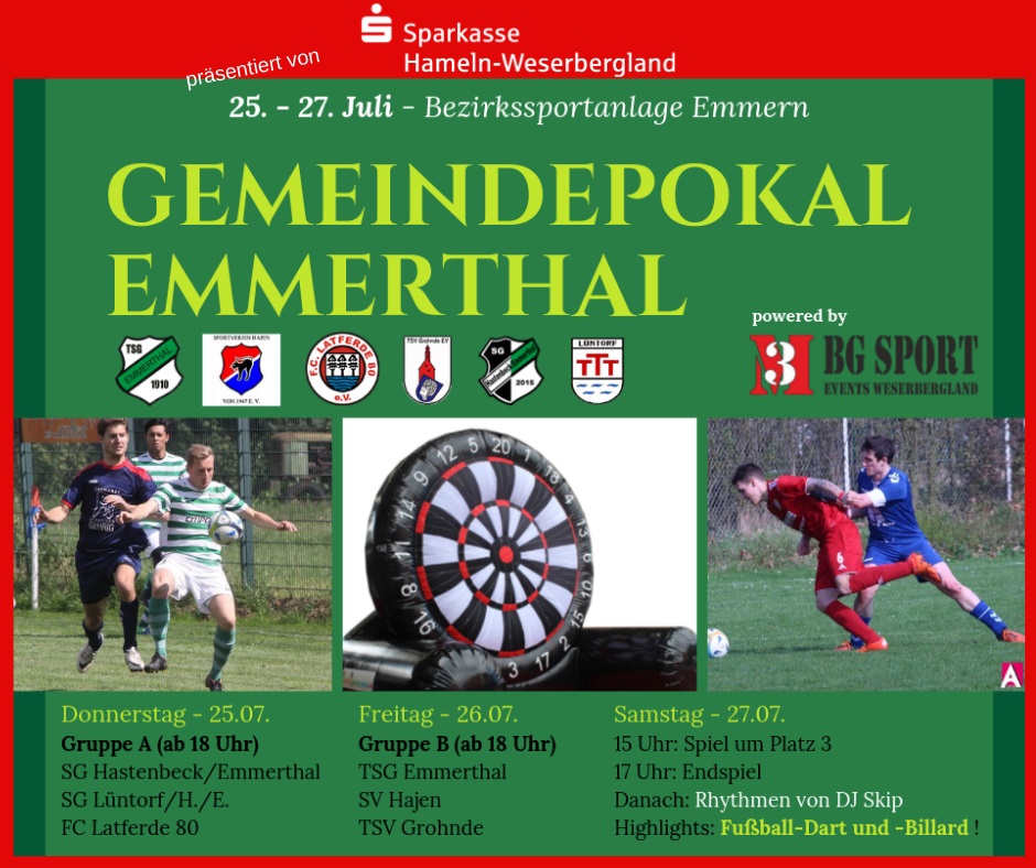 Gemeindepokal Gemeinde Emmerthal Fussball Hameln Pyrmont AWesA