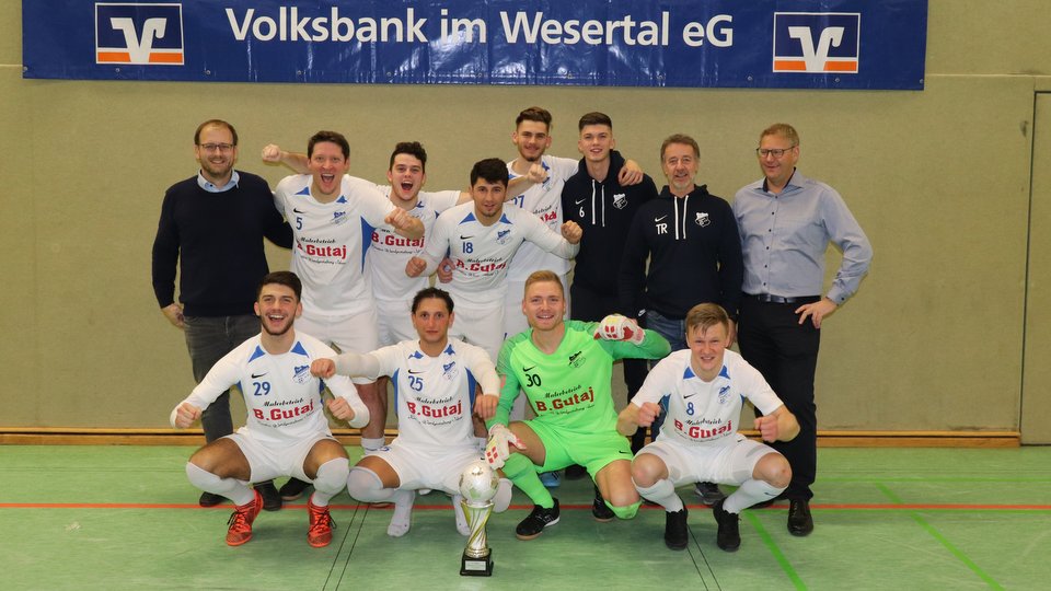 Germania Hagen Volksbank im Westertal Cup Siegerfoto Fussball Halle 