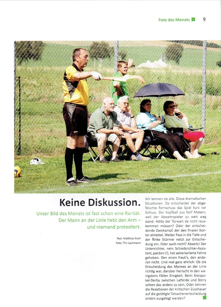 AWesA Printmagazin 2008 Bild des Monats Schiedsrichter
