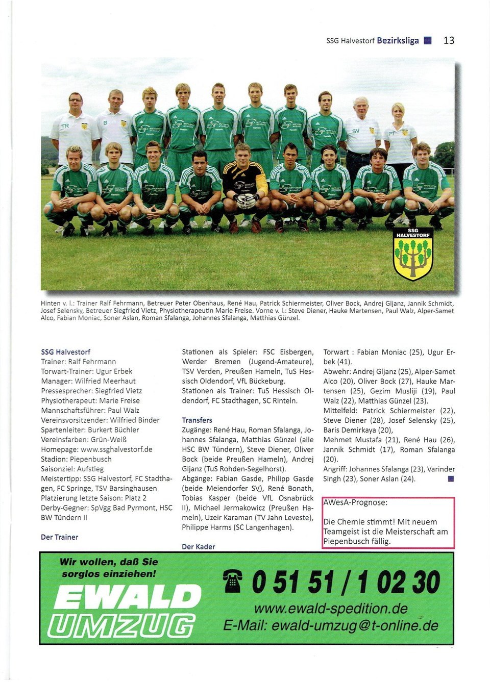 SSG Halvestorf Bezirksliga 200910