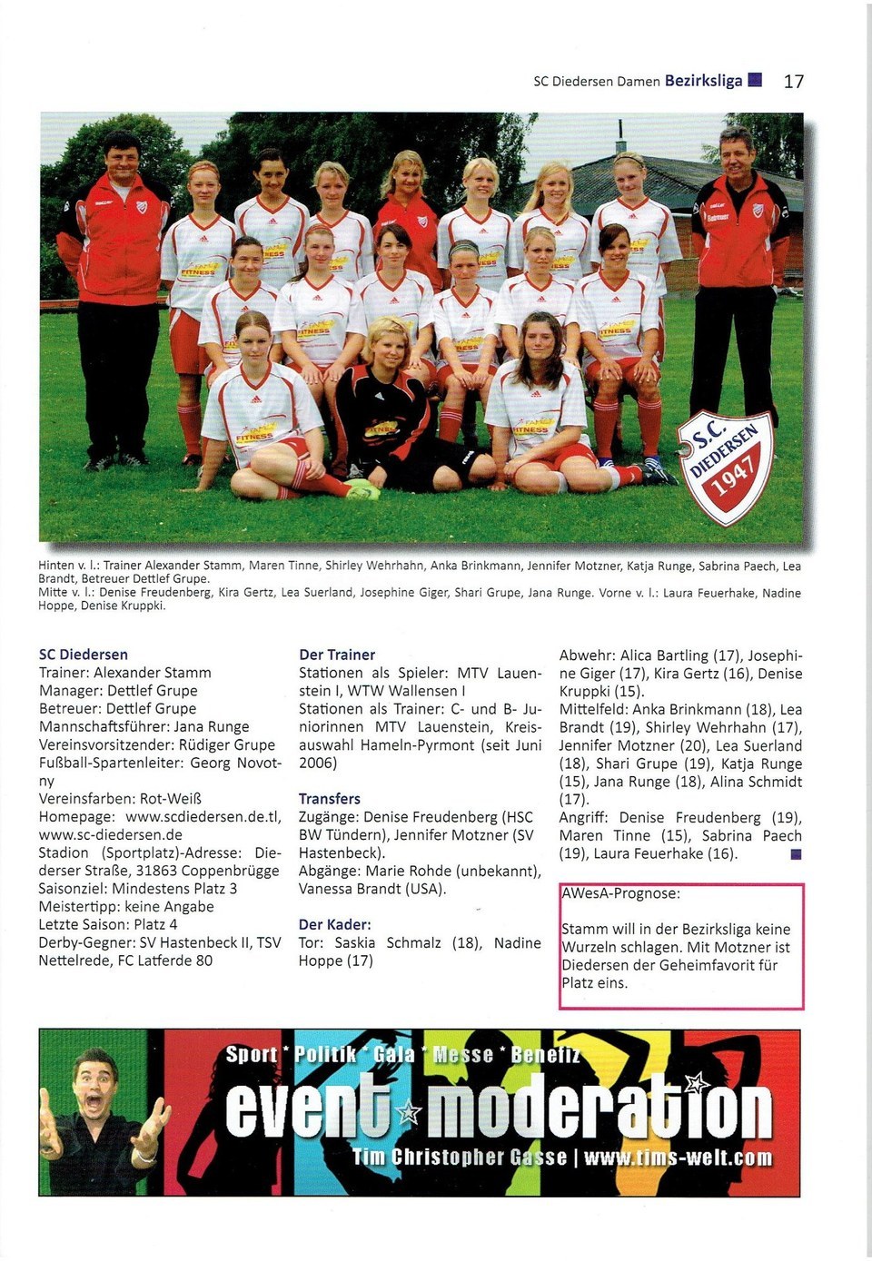 SC Diedersen Frauen Bezirksliga 200910