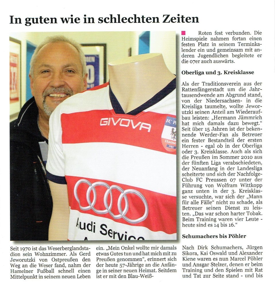 Gerd Jeworutzki FC Preussen 2014 Printmagazin
