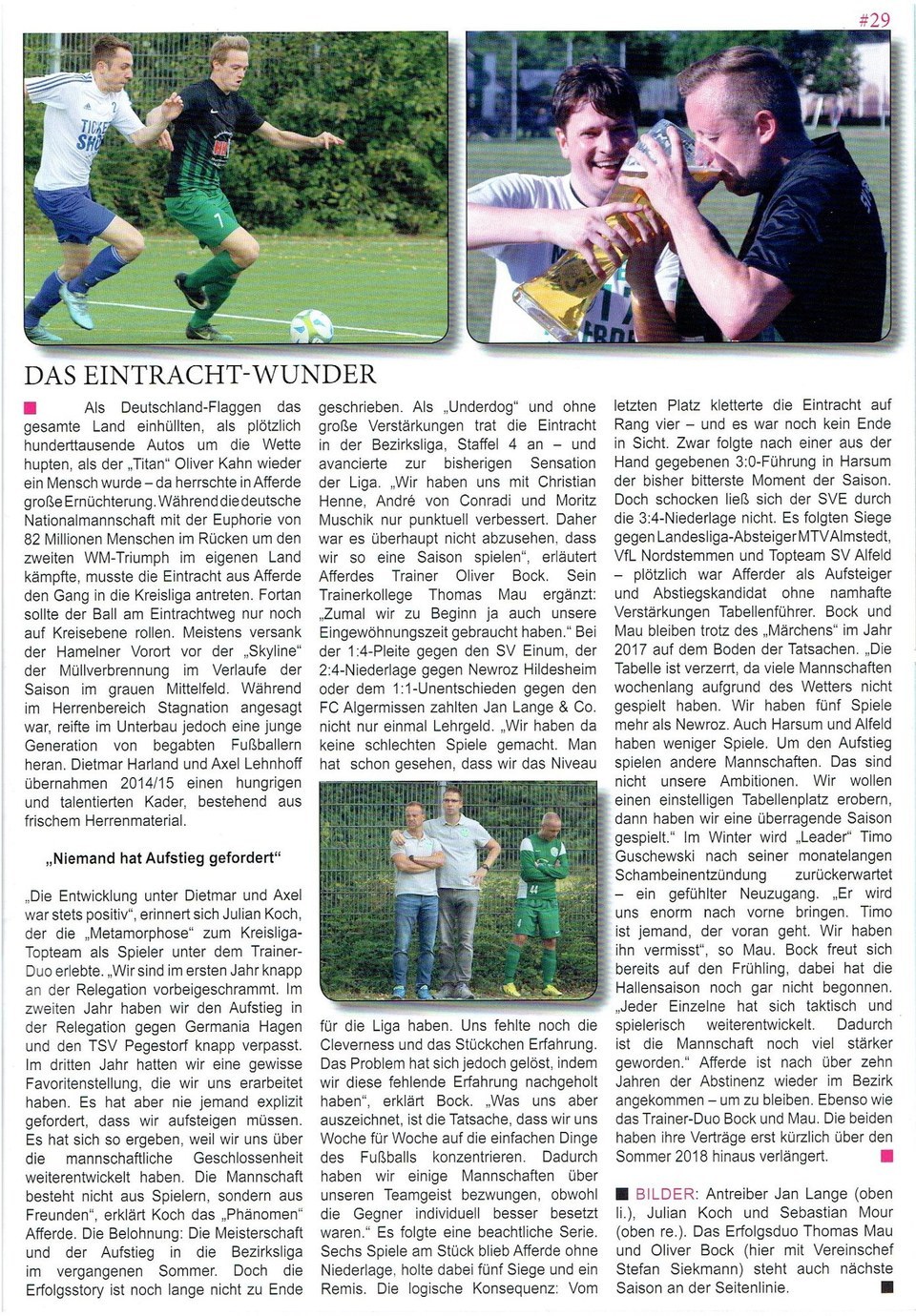 SV Eintracht Afferde 2017 Printmagazin