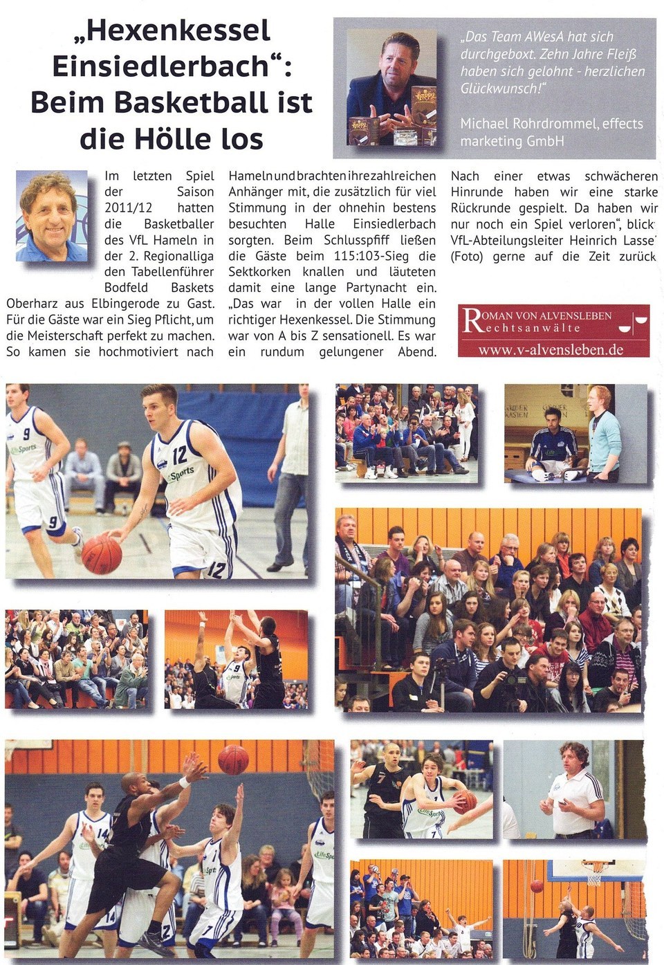 VfL Hameln Basketball Saison 2011 12 