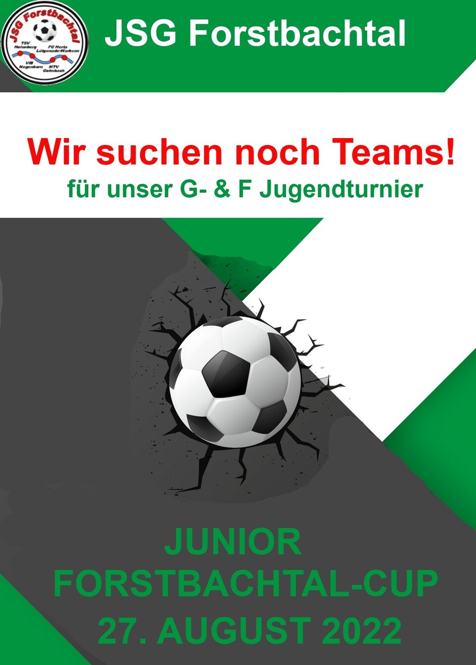 Plakat Turnier JSG Forstbachtal G- und F-Jugend