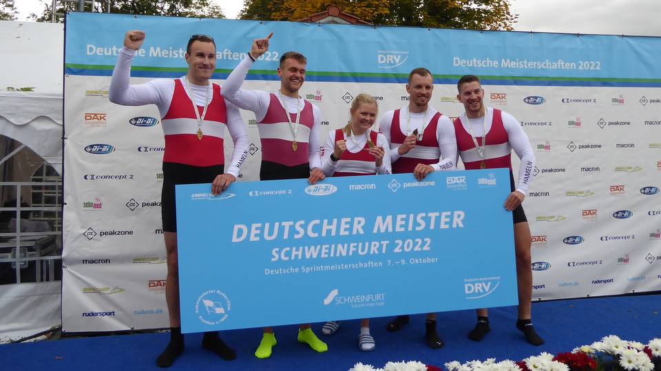 RV Weser Hameln Maenner Vierer Steuerfrau Deutscher Meister Sprintmeisterschaft