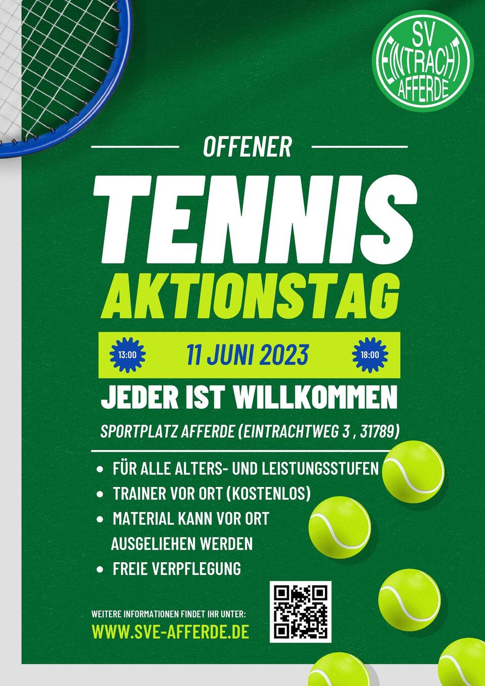 Tennis_Aktionstag_Flyer SV Eintracht Afferde