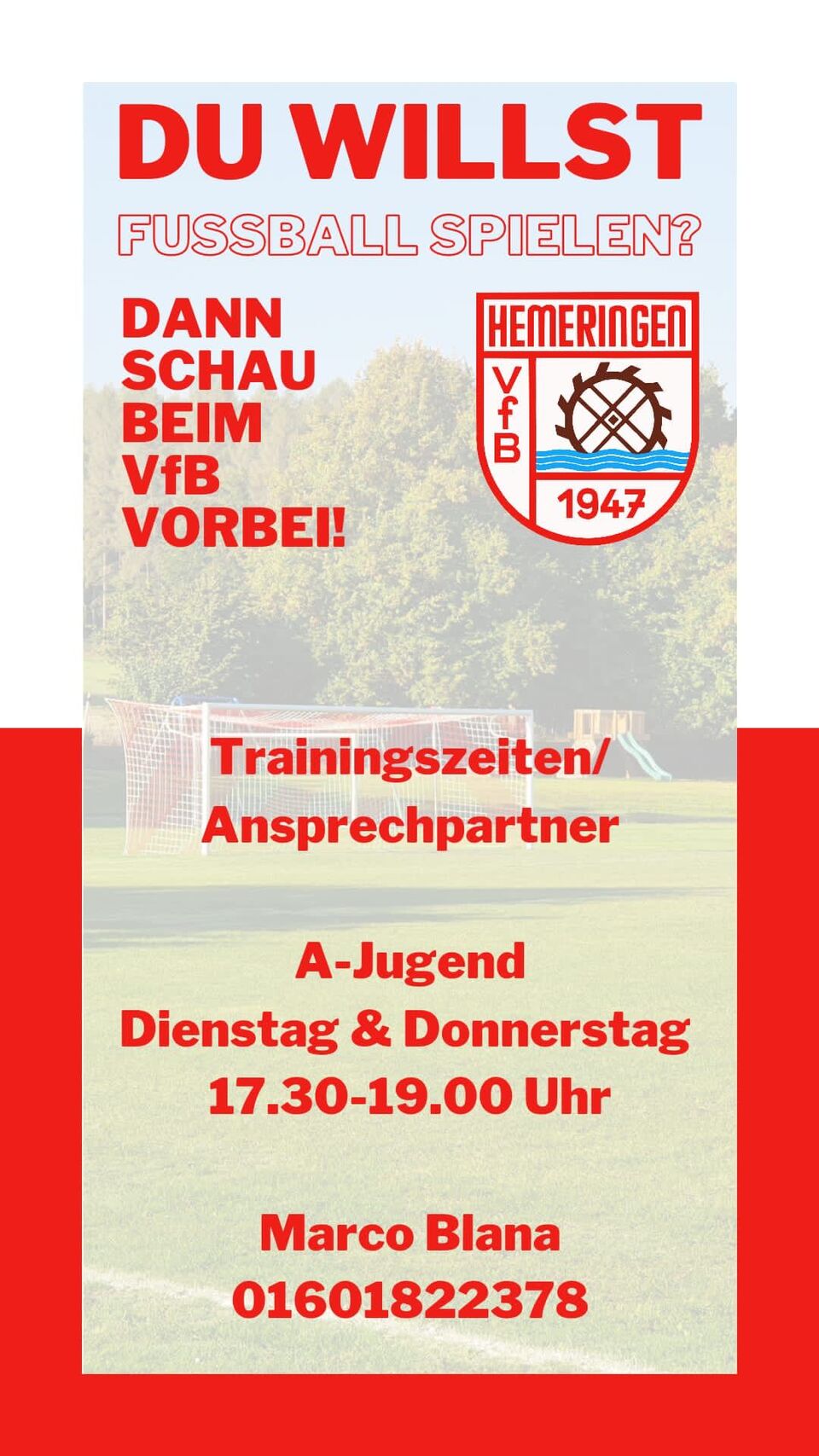 VfB Hemeringen A-Jugend Trainingszeiten